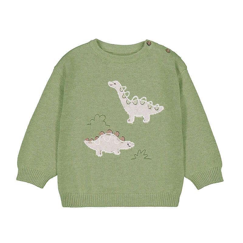 Green Grazing Dino Sweater