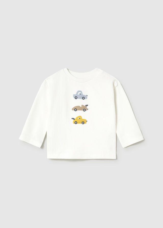Cream Cars Long-sleeve Shirt