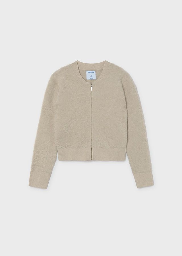 Stone Furry Knit Sweater