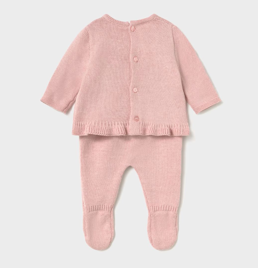 Baby Rose Knit Gaiters Set