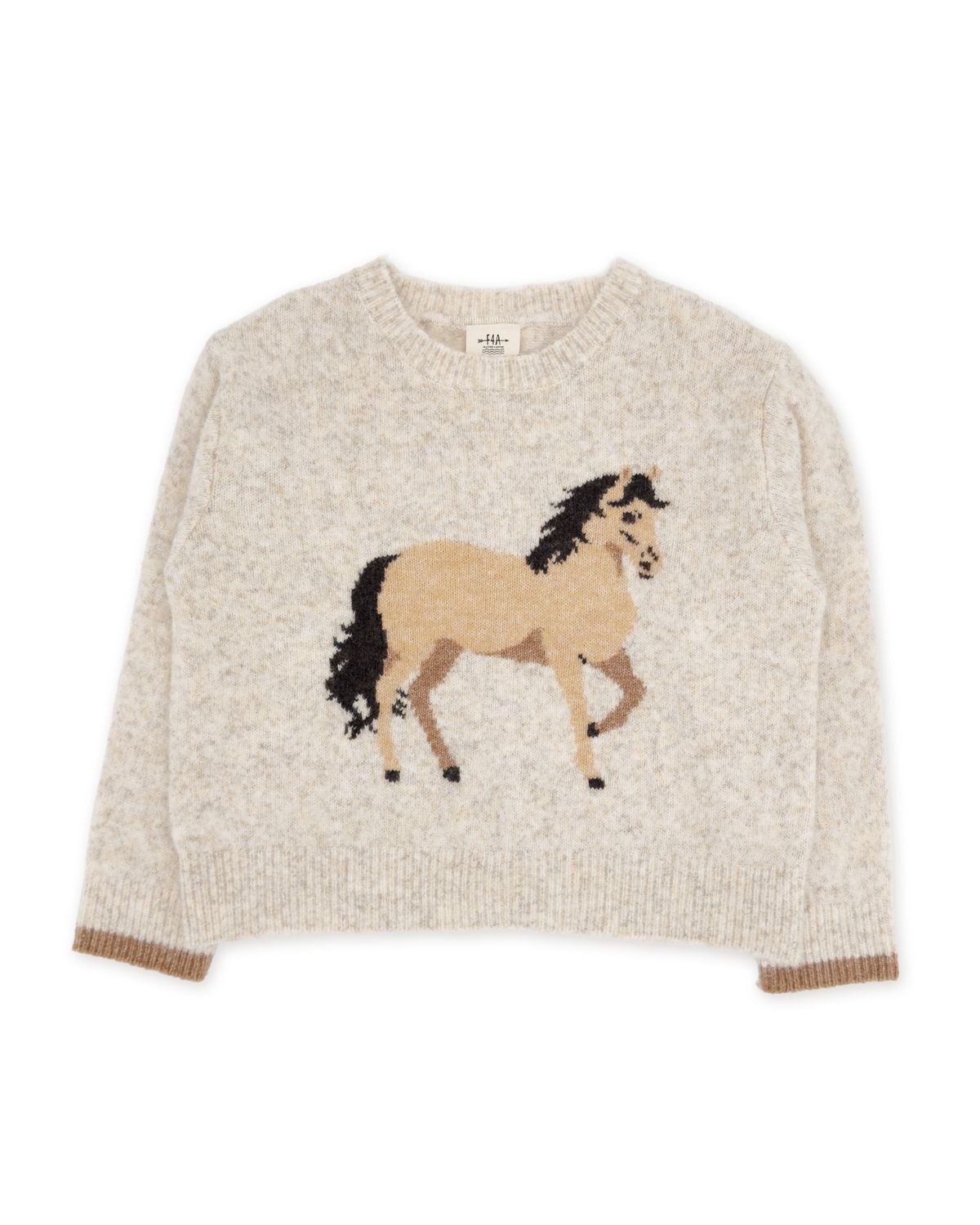Oatmeal Camille Horse Sweater