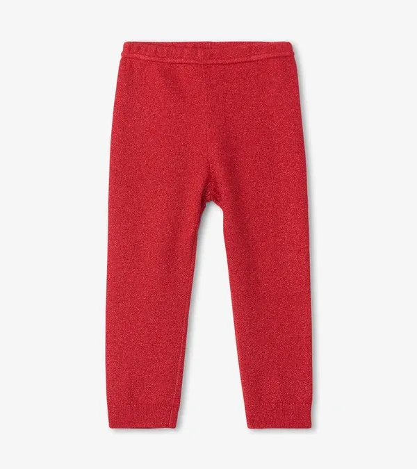 Holiday Red Glitter Baby Tights