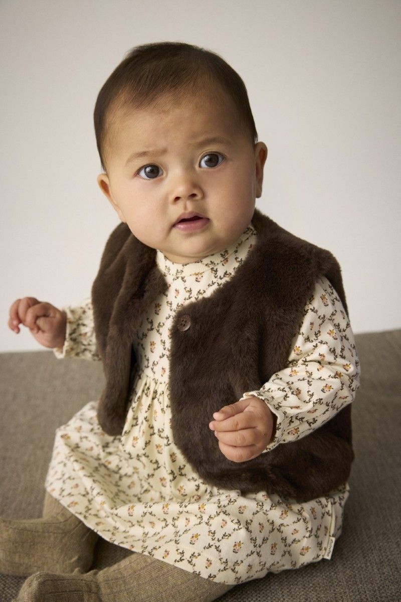 Chocolate Chip Faux Fur Vest