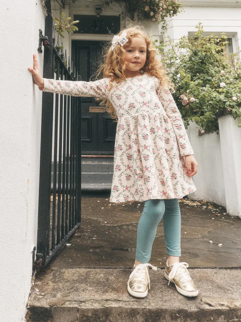 Wallpaper Floral Printed Ballet Dress