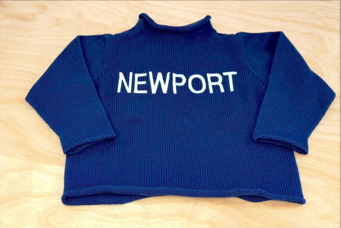 Navy Rollneck Newport Sweater