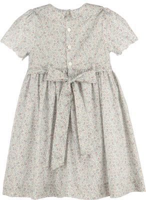 Blue Fall Blossom Smock Dress