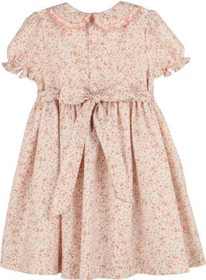 Orange Honeycomb Smock Dress