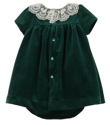 Green Deluxe Velvet Float Dress