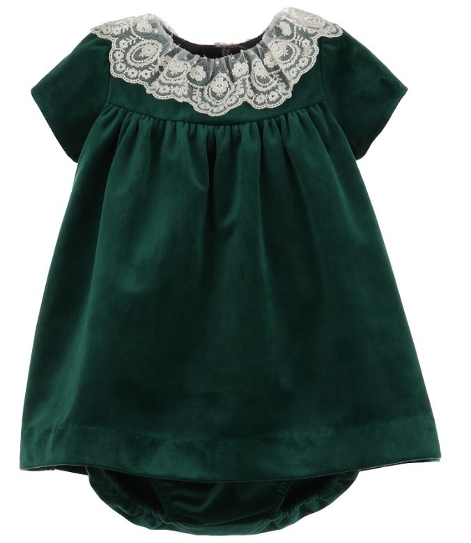 Green Deluxe Velvet Float Dress