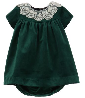 Green Deluxe Velvet Float Dress
