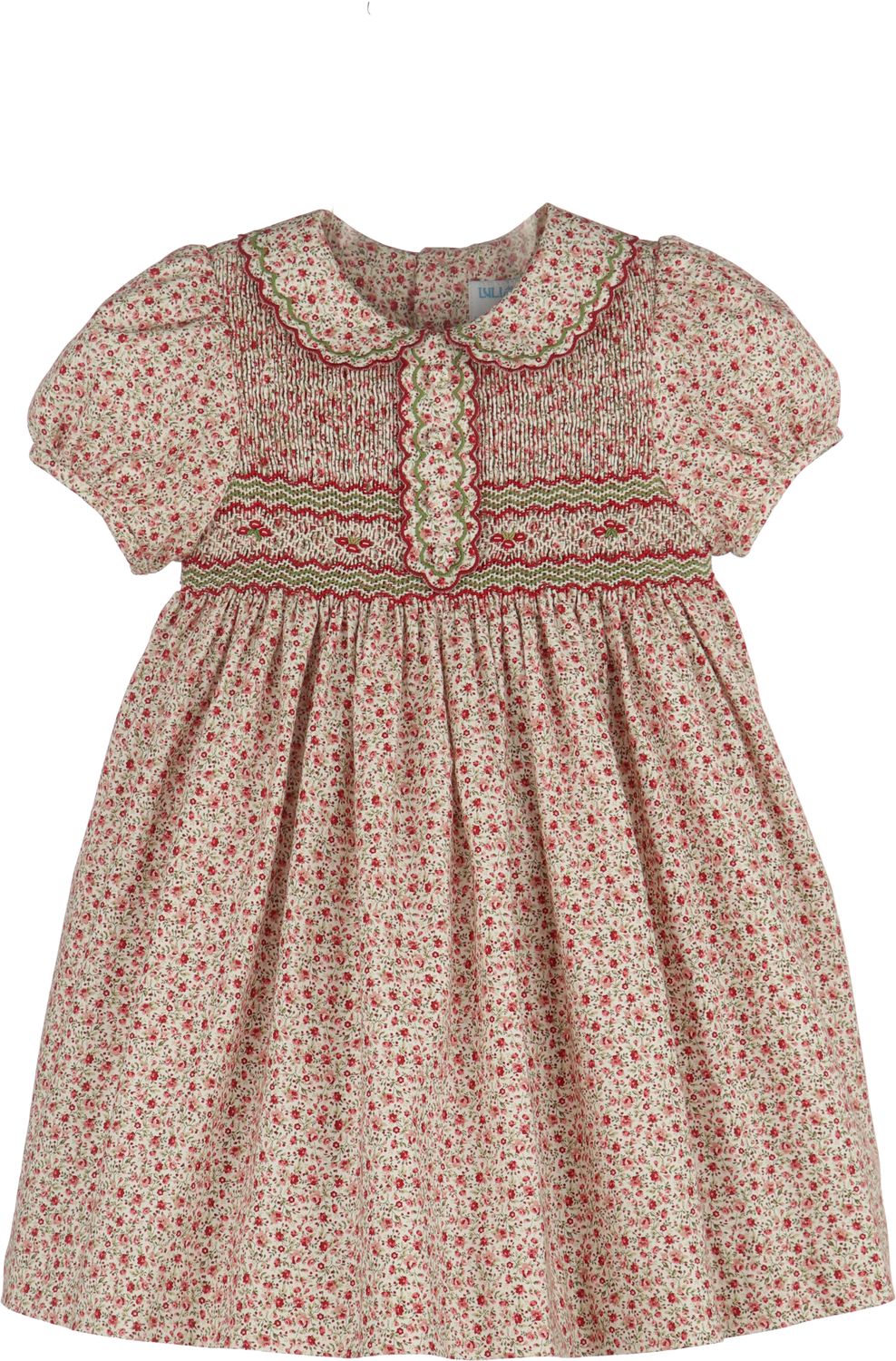 Red Mulberry Floral Smock Dress