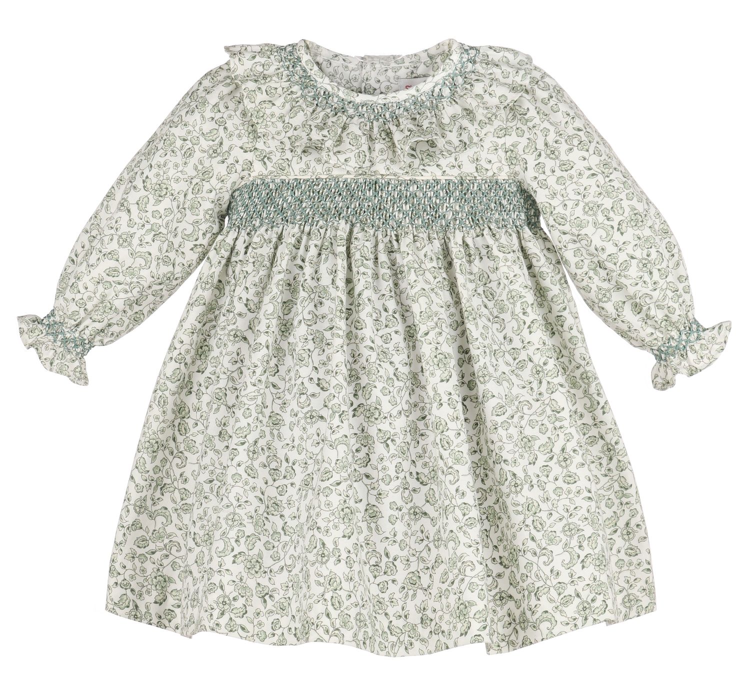 Green Heirloom Floral Dress