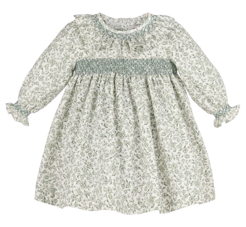 Green Heirloom Floral Dress