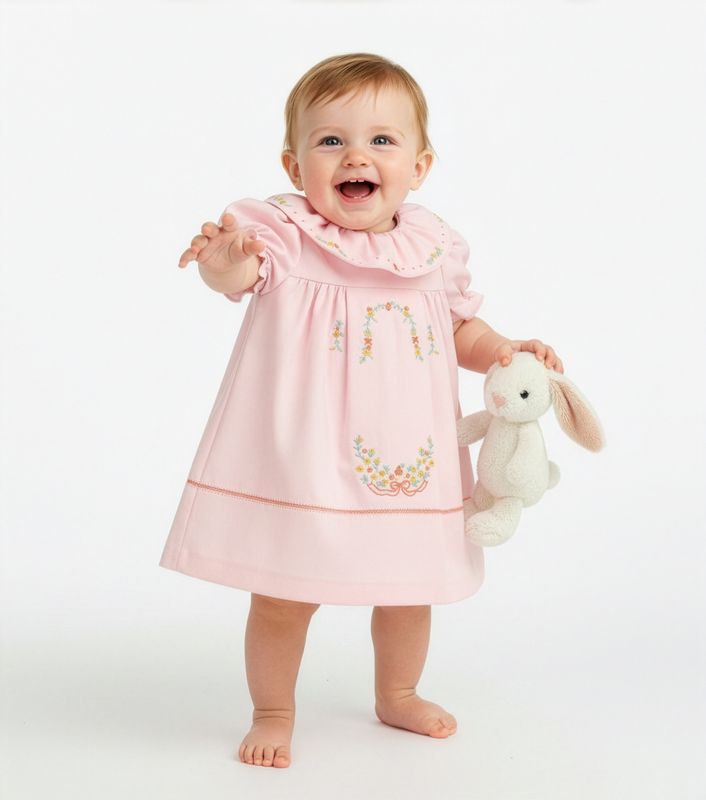 Pink Pumpkin Ruffle Dress
