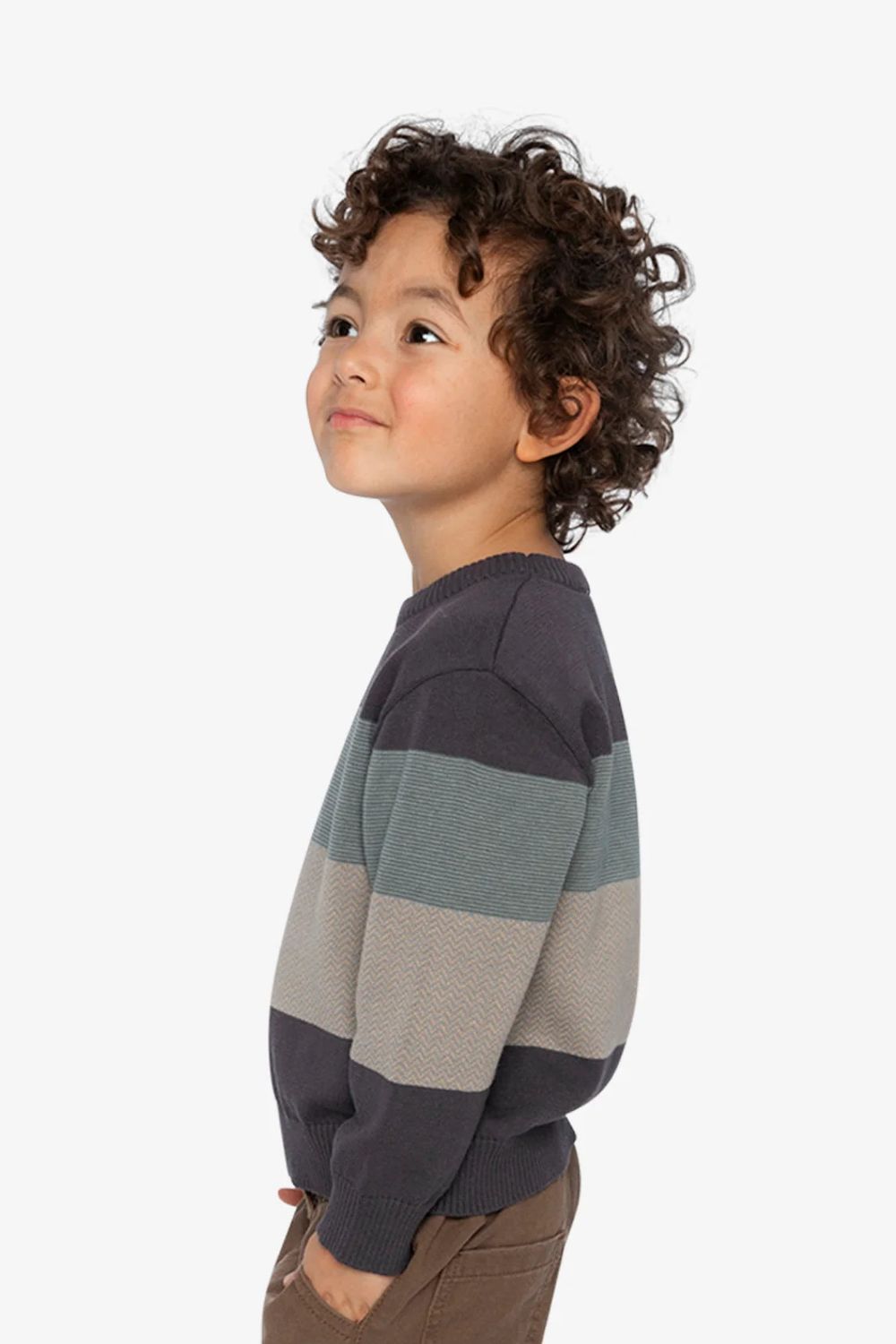 Colorblock Knit Sweater Black And Beige