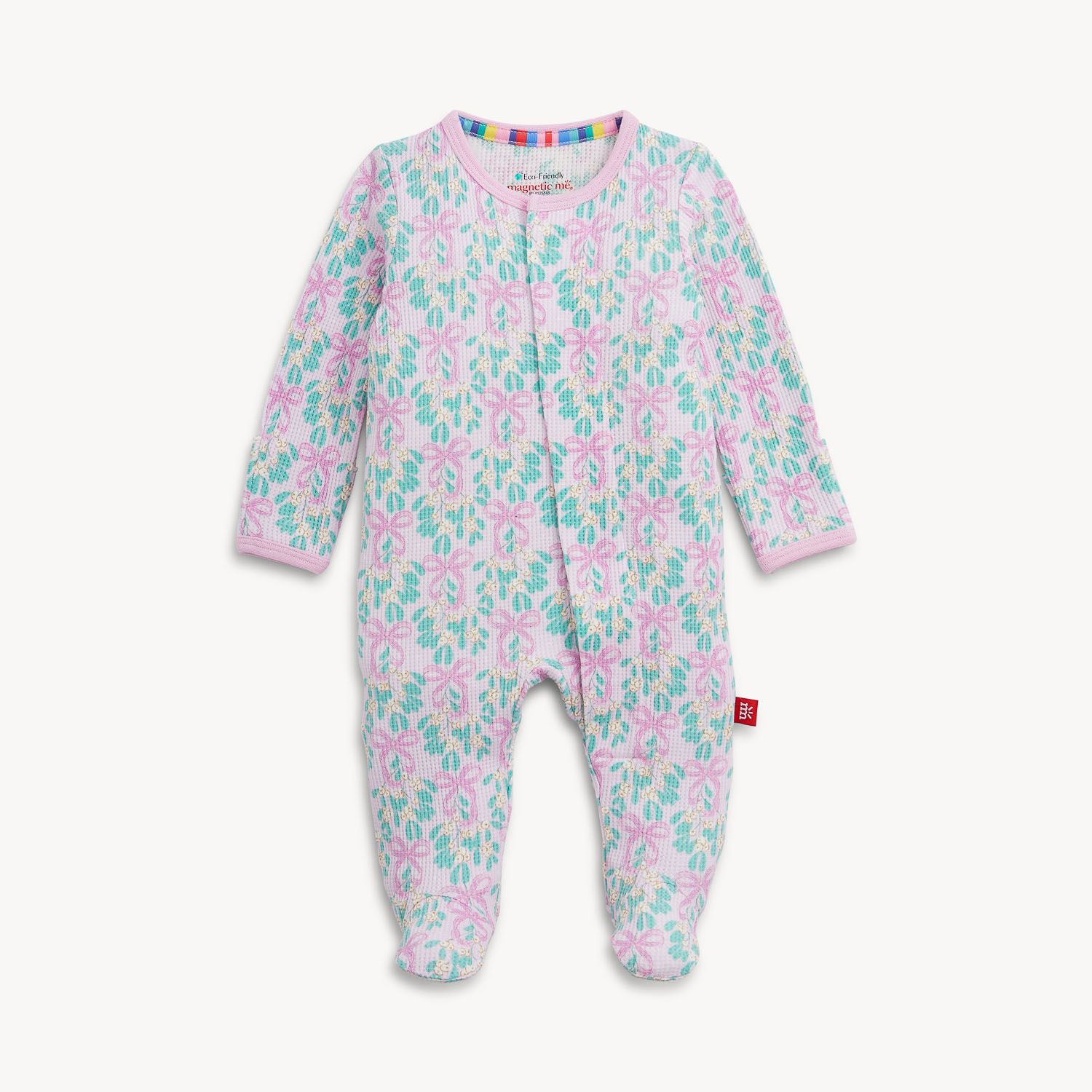 Mistle Bow Waffle Footie