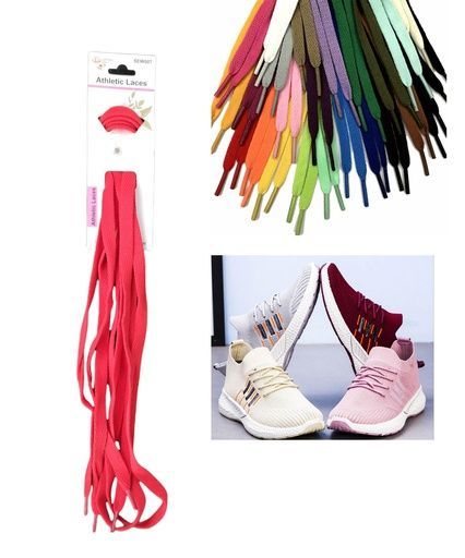 54" Flat Athletic Shoelaces Mixed Colors