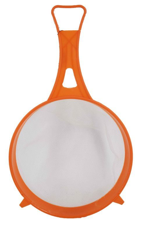 8" Orange Plastic Mesh Strainer