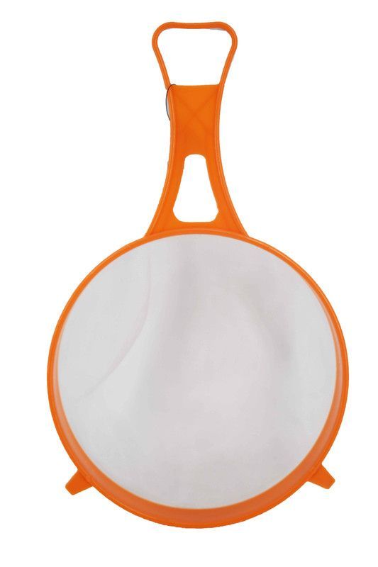 8.6" Orange Plastic Mesh Strainer