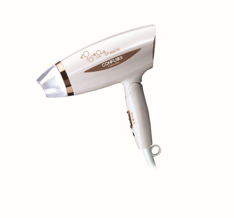 1600-Watt 2 Speed White Travel/Home Blow dryer