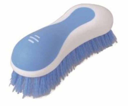 Blue/White Carpet Scrub Brush with Non-Slip Grip