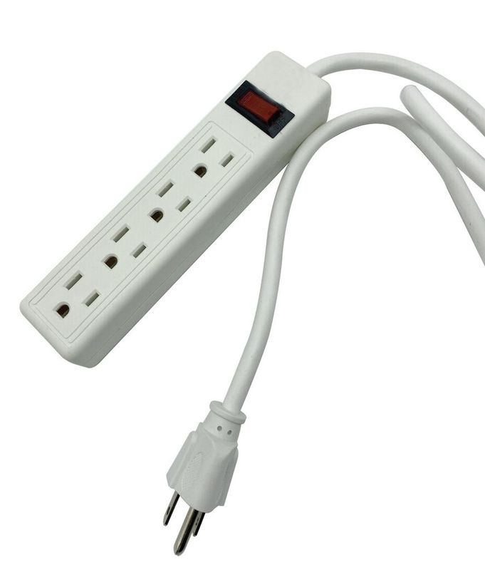9" 4 Outlet Power Strip with Circuit Breaker