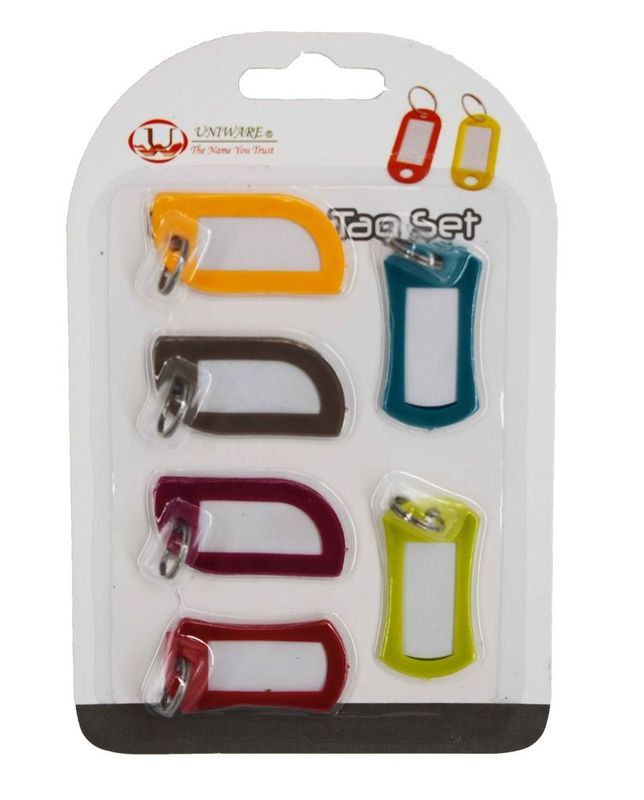 6 Pc Key Tag Set Mixed Colors