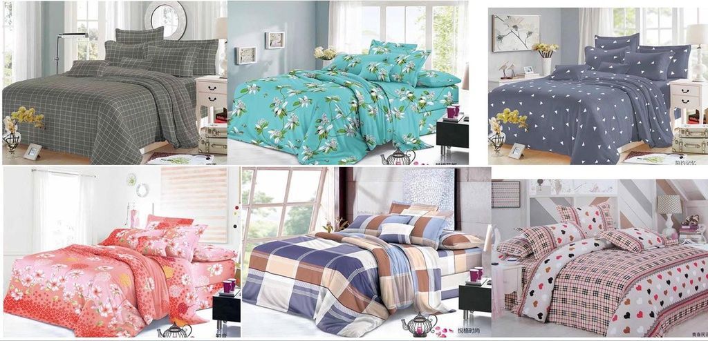 4 pc Queen Size Printed Microfiber Sheet Set
