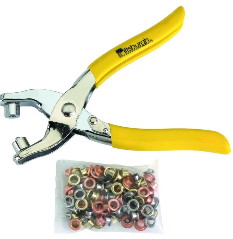 PITTSBURGH Grommet Pliers with 100 Grommets