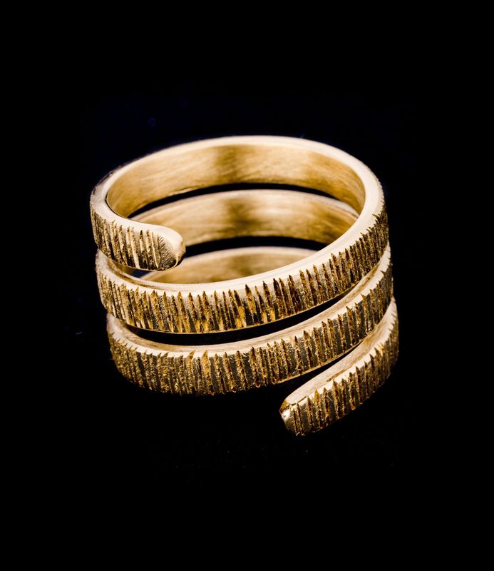 ICSPRING HAMMERED 18K GOLD PLATED