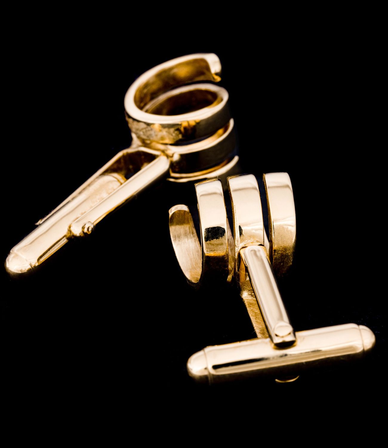 ICSPRING 18K GOLD PLANTED CUFFLINGS