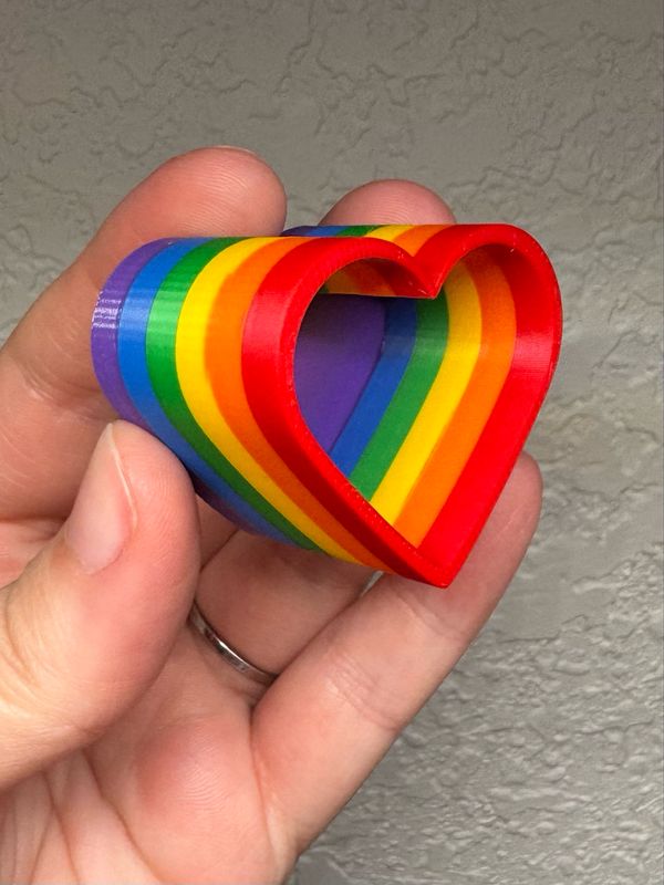 Rainbow Pride Magnetic Heart Shaped Hide