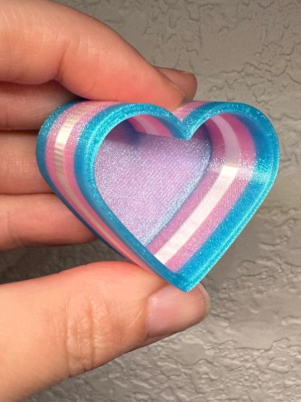 Trans Pride Magnetic Heart Shaped Hide