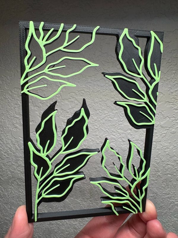 Wavy Leaves Climbing Wall 4x6&quot;