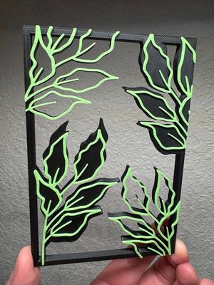 Wavy Leaves Climbing Wall 4x6&quot;