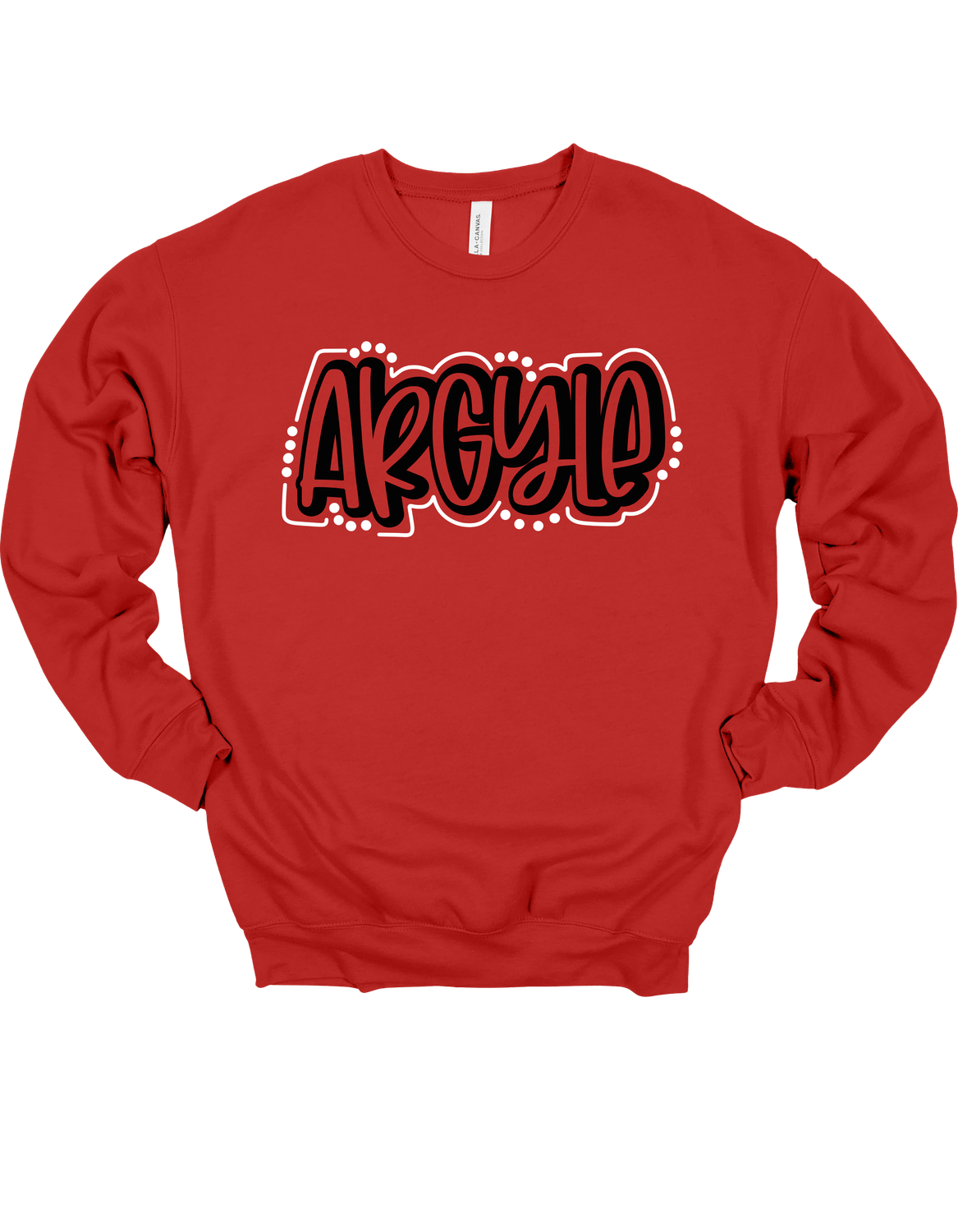Argyle Bella + Canvas Adult Unisex Sponge Fleece Drop Shoulder Sweatshirt