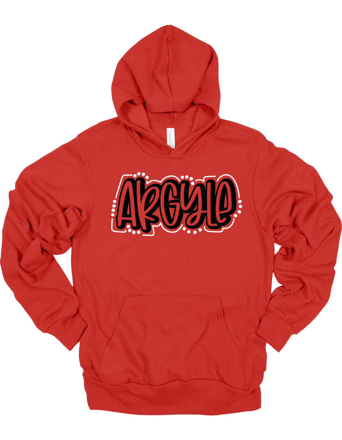Argyle Bella + Canvas Hooded Sweatshirt Youth-Adult