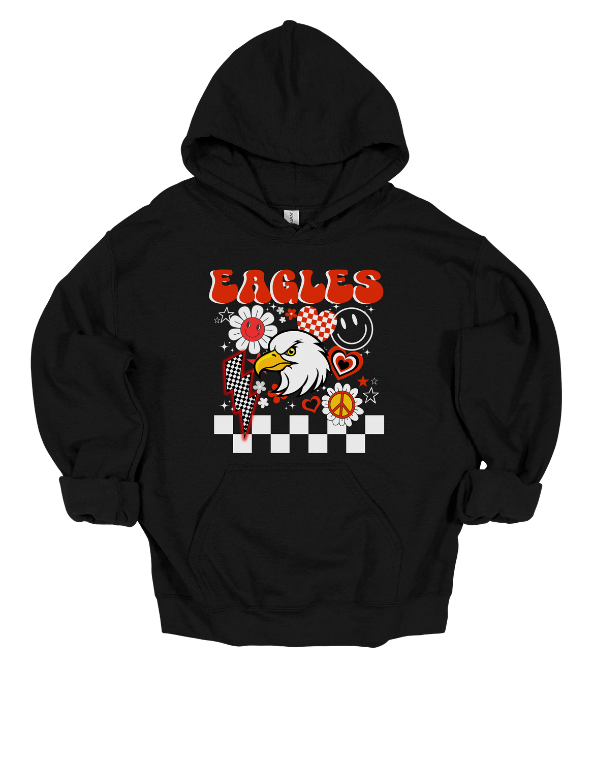 Eagles Heart Gildan Hooded Sweatshirt Youth-Adult