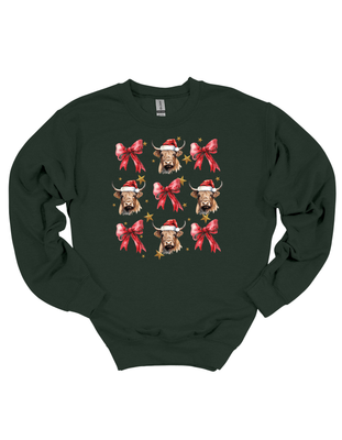 Highland Cow Bows Gildan Youth-Adult Sizes