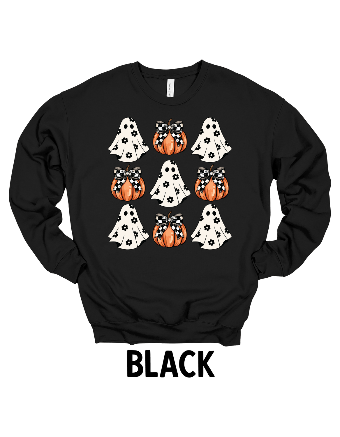 Ghost &amp; Pumpkins Bella + Canvas Sweatshirt Youth-Adult Sizes