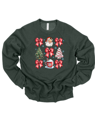 Santa Bows Bella + Canvas Youth Sizes
