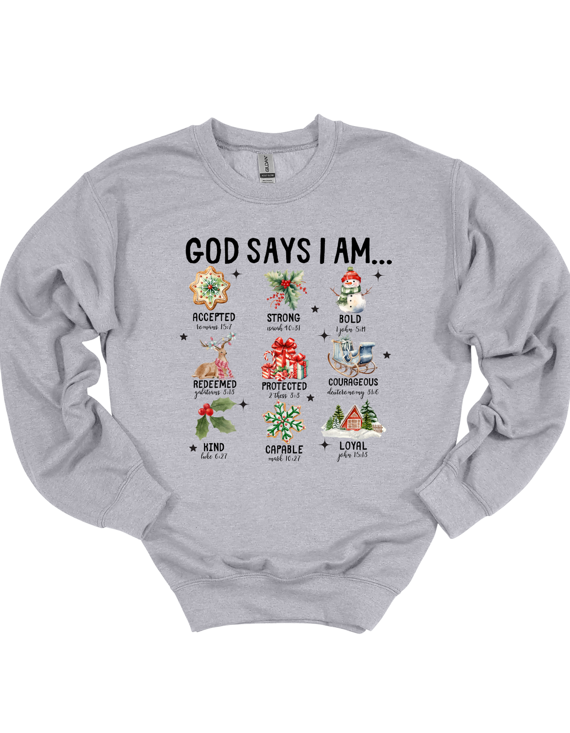 God Says I Am Sports Grey Gildan Youth-Adult Sizes