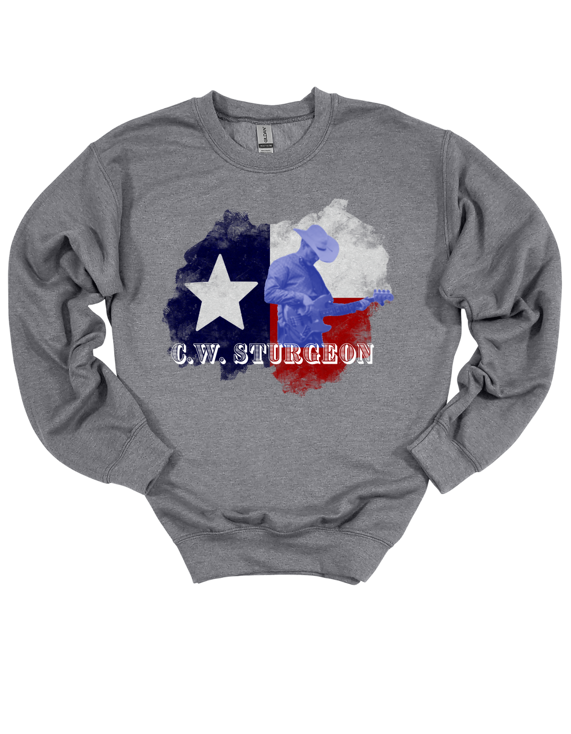 C.W. Sturgeon Texas Flag Gildan Sweatshirt More Colors Available