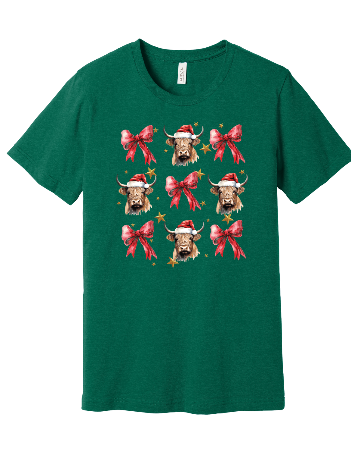 Highland Cows &amp; Bows Youth-Adult Sizes