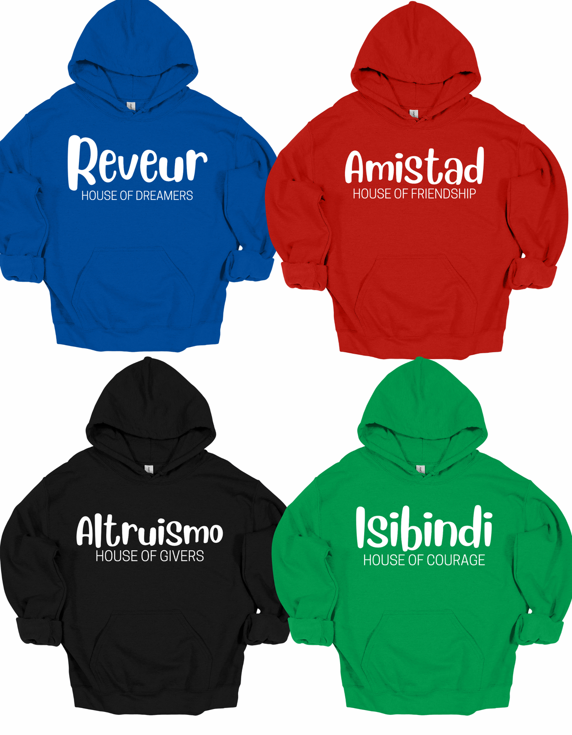 Gildan Hooded Sweatshirt House Color Youth-Adult Sizes