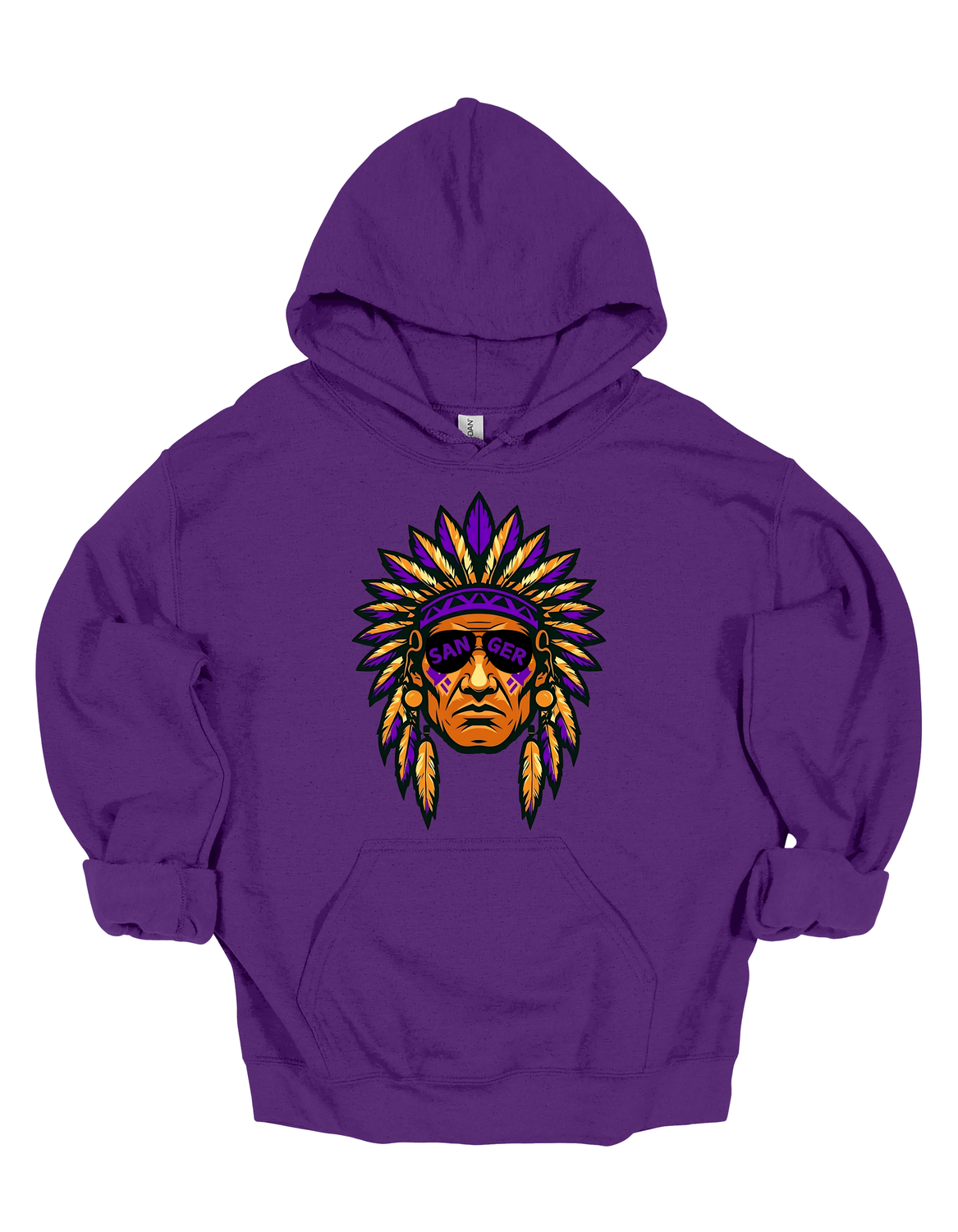 Sanger Indians Hooded Sweatshirt Youth-Adult Sizes Other Colors Available
