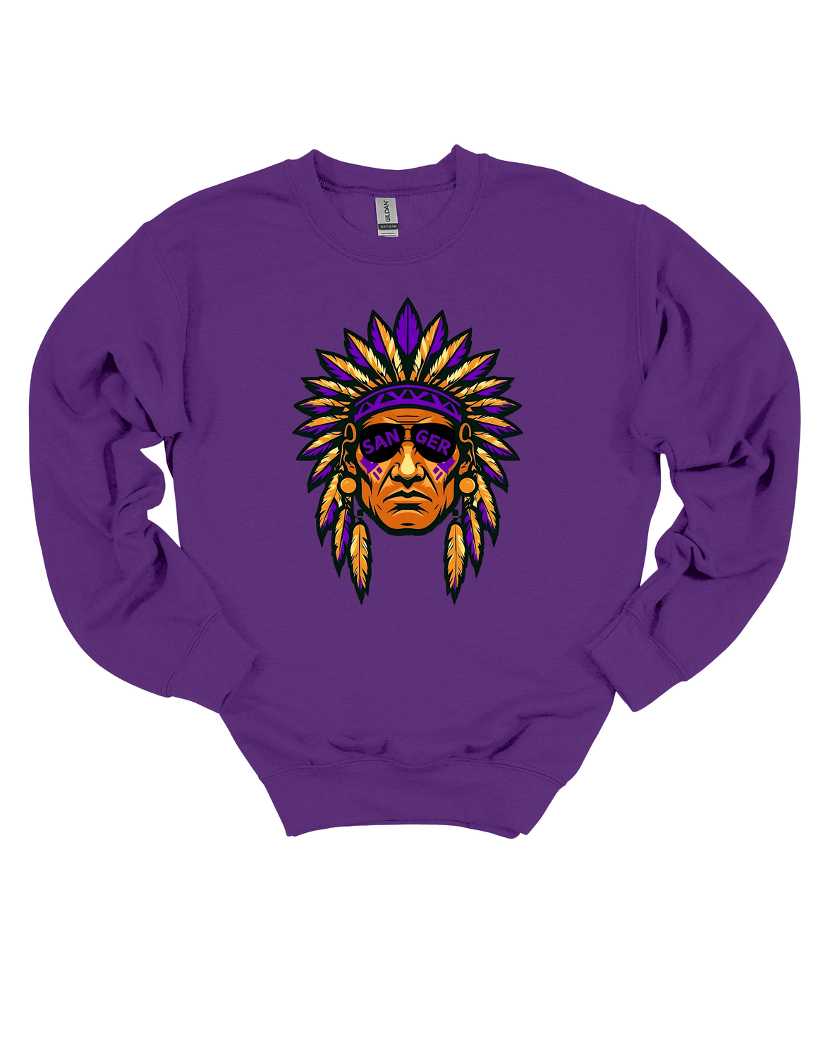 Sanger Indians Sweatshirt Adult Sizes Only 2 Colors Available