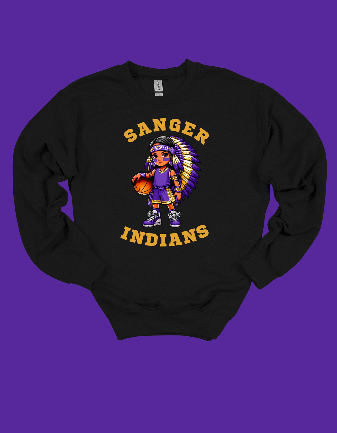 Sanger Girls Basketball Gildan Sweatshirt Youth-Adult Sizes