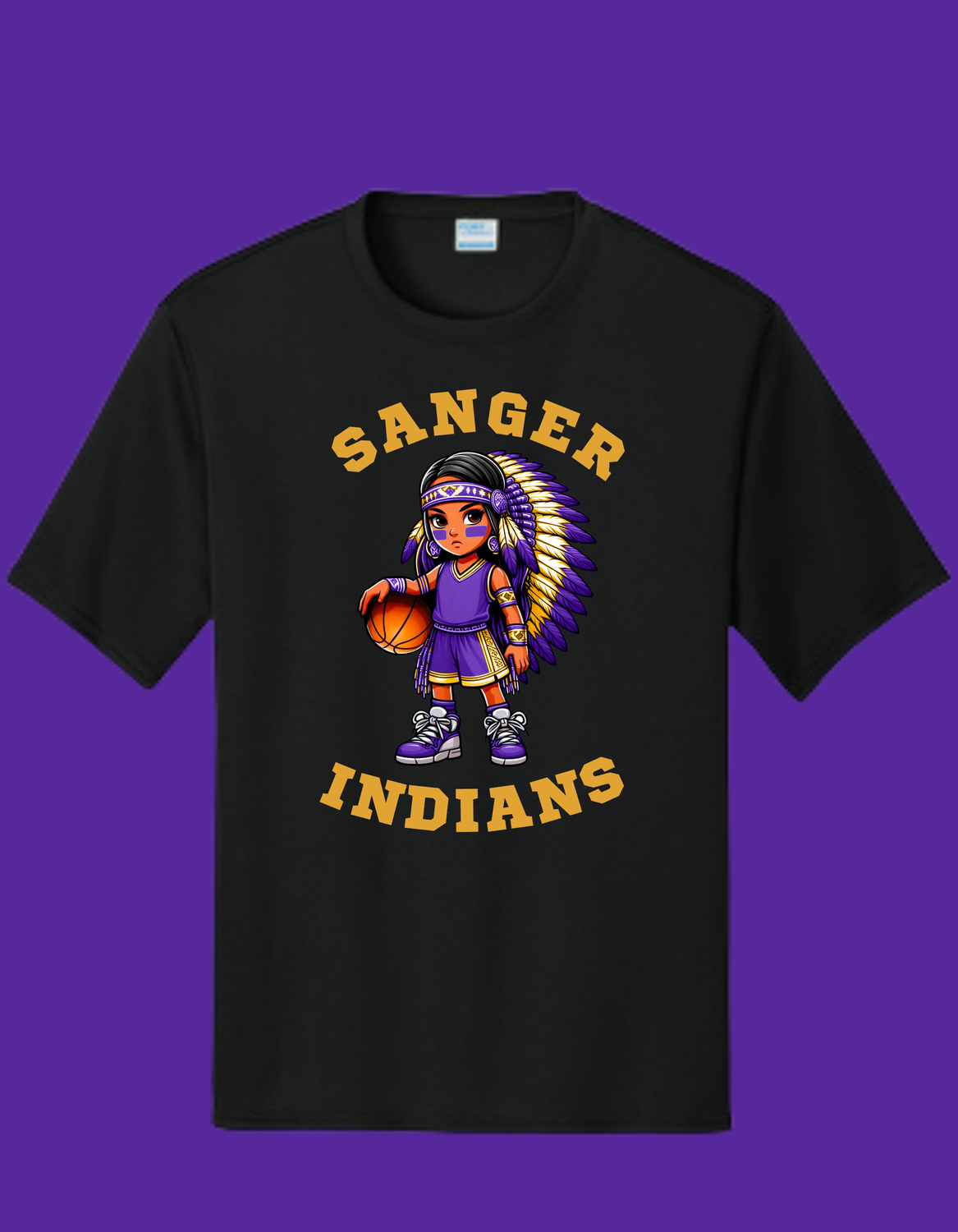 Sanger Girls Basketball Performance Wear Short Sleeve Youth-Adult Sizes