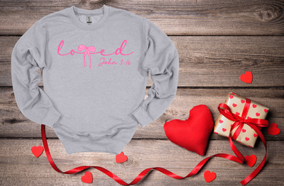 Gildan Sweatshirt &quot;Loved&quot; Youth-Adult Sizes 2 Colors Available